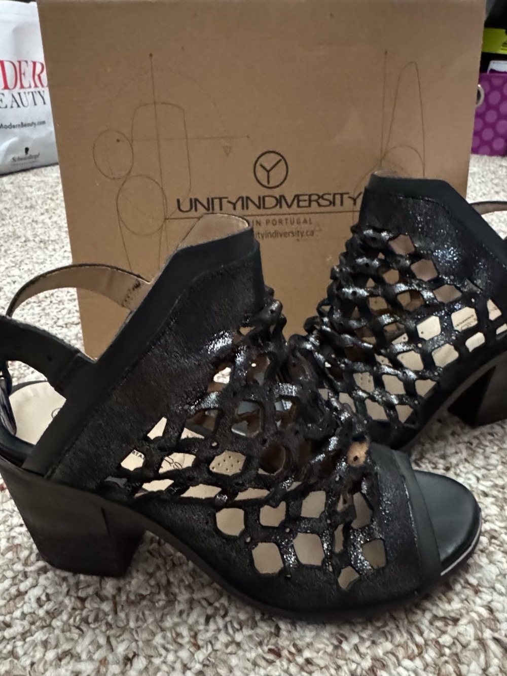 Sparkly black shoes